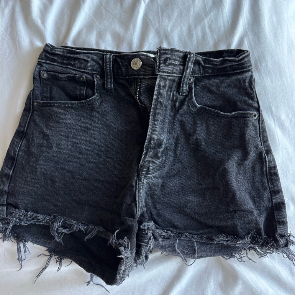 Abercrombie & fitch black denim shorts